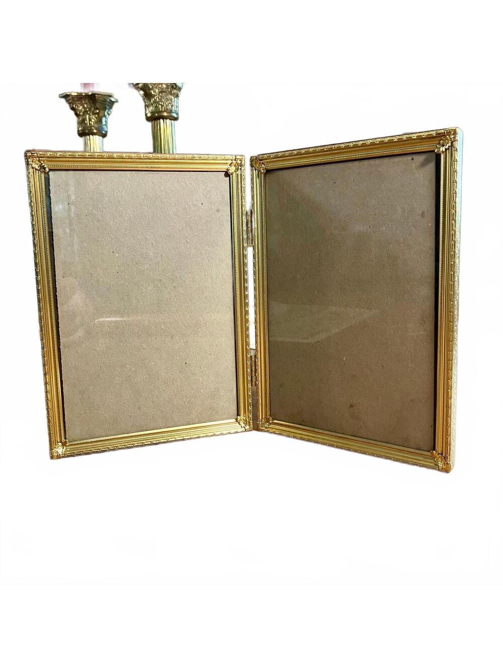 Brass Picture Frame Bi-Fold 5” x 7.5"